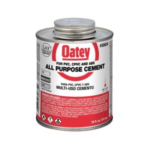 Oatey 16oz All-Purpose ABS, PVC and CPVC Clear Cement